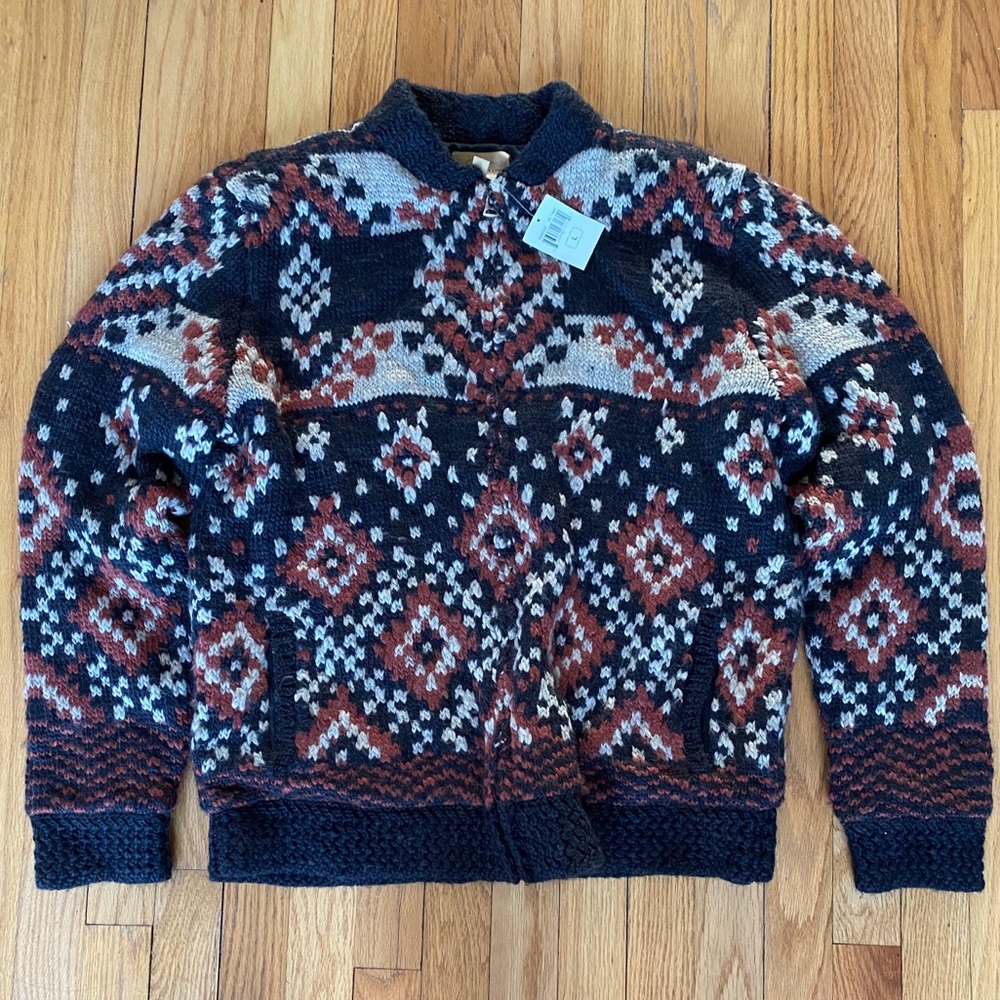 Men’s Lucky Brand Zip-up Tribal Sweater